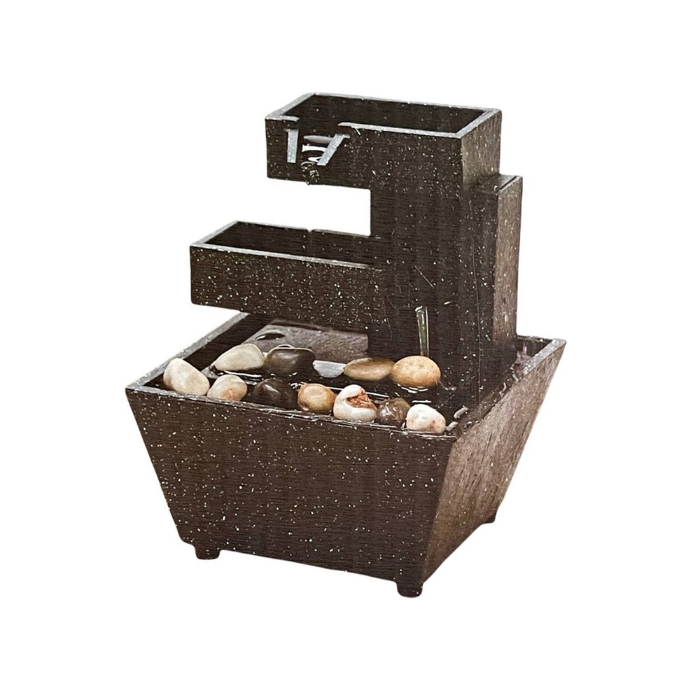Trueliving Tabletop Fountain 3 Tier Stone Falls~Calming Water Flow